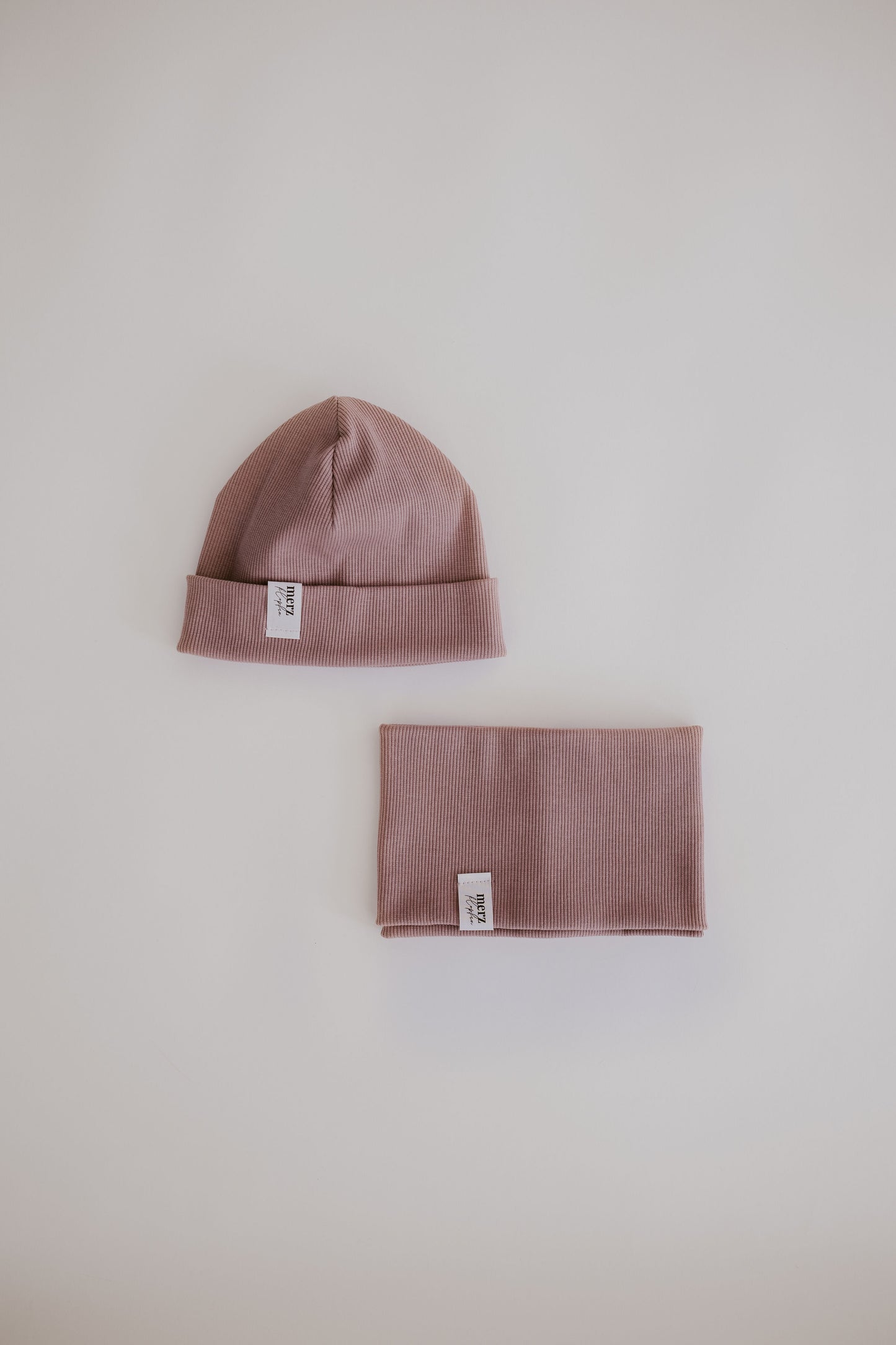 Kinder Set Mauve - Beanie + Loop-Schal