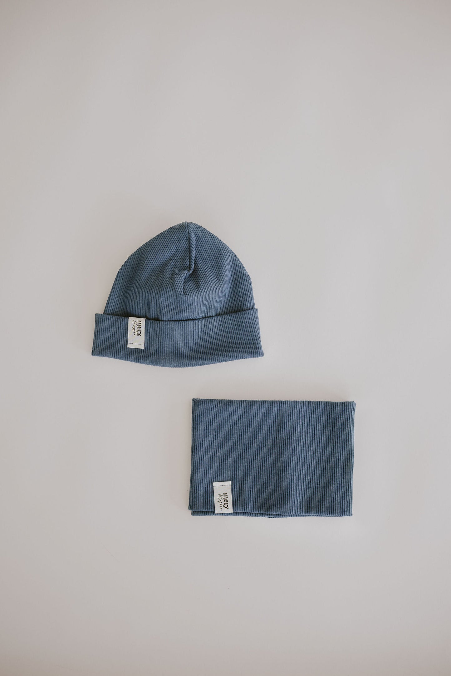 Kinder Set Petrol - Beanie + Loop-Schal