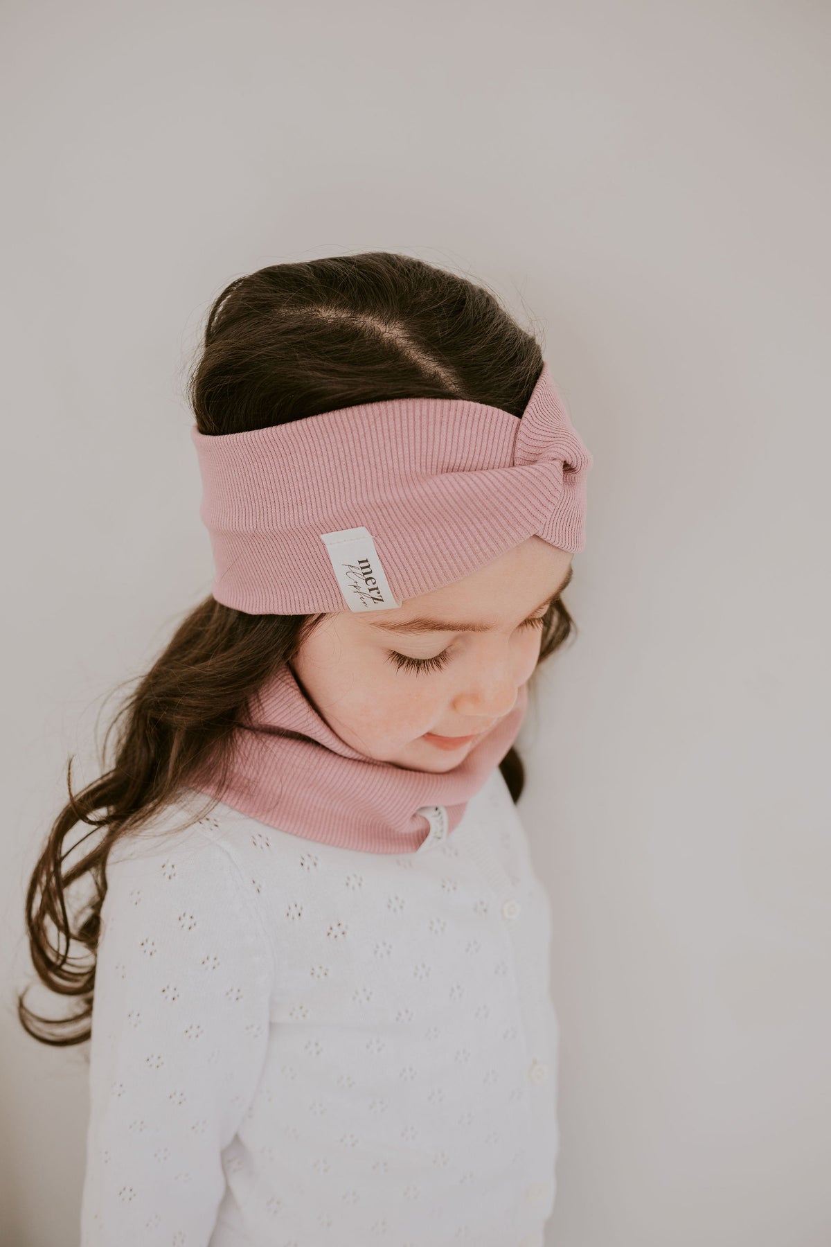 Merzklopfen Kinder Stirnband Mauve – OEKO-TEX Baumwolle
