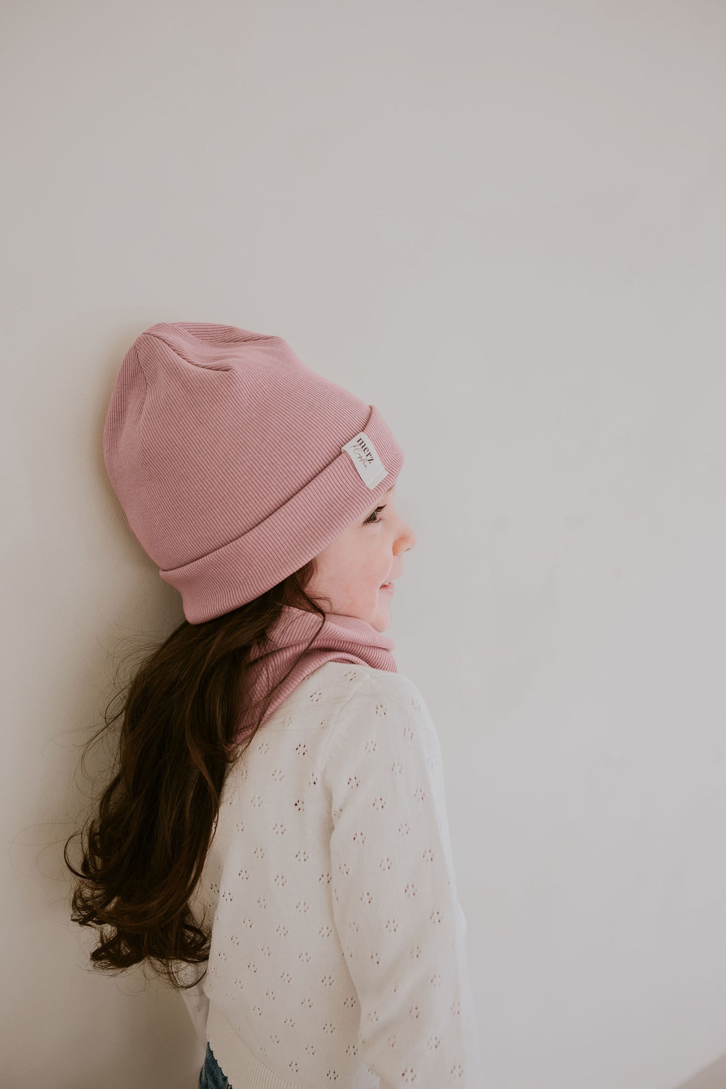 Kinder Set Mauve - Beanie + Loop-Schal