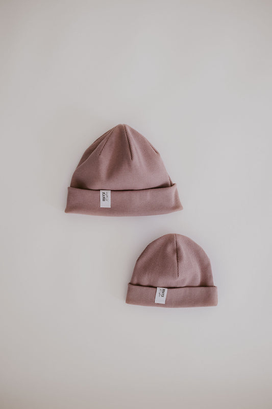 Mini-Me Set Mauve - Erwachsenen & Kinder Beanie