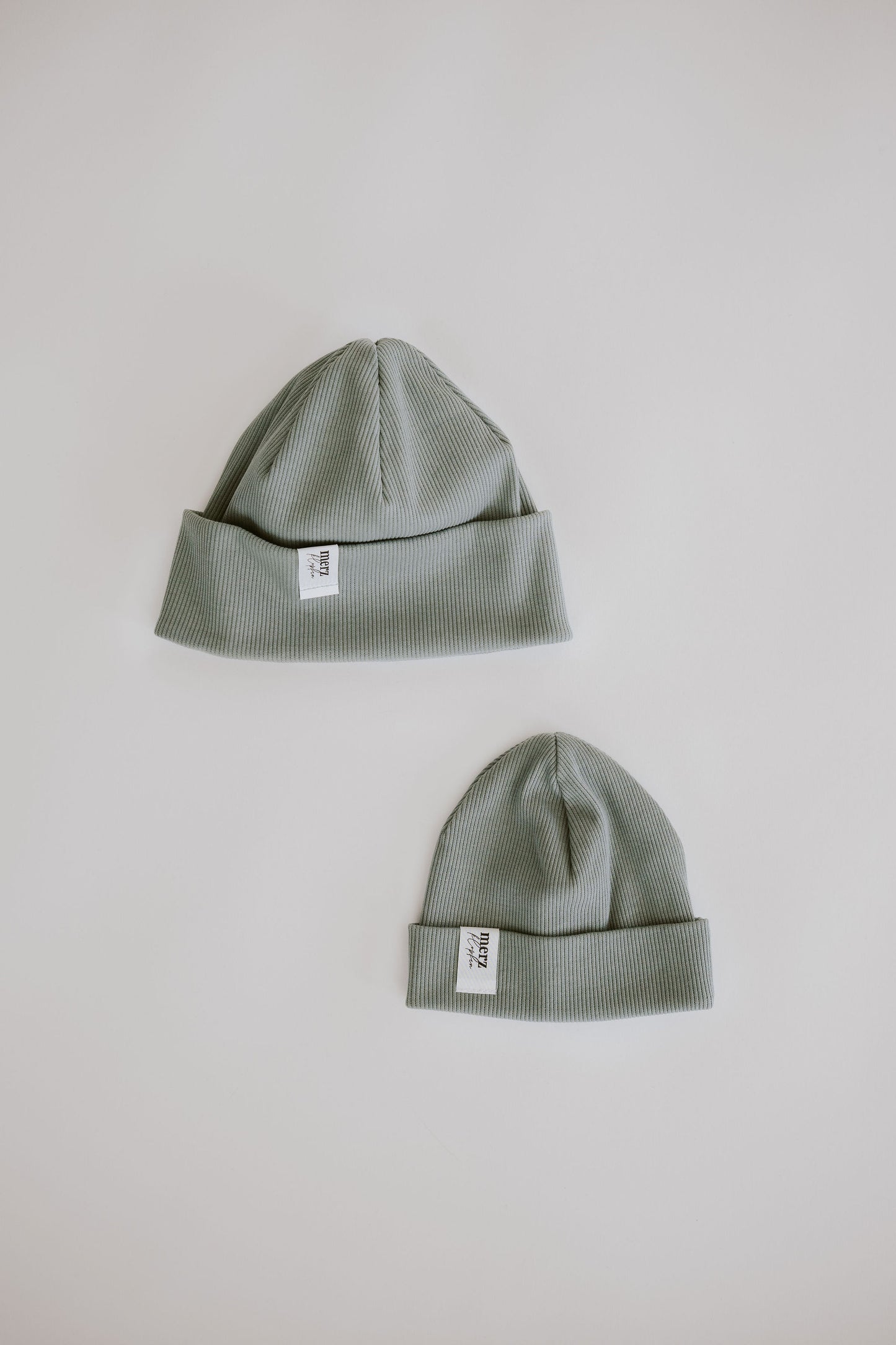 Mini-Me Set Salbei - Erwachsenen & Kinder Beanie