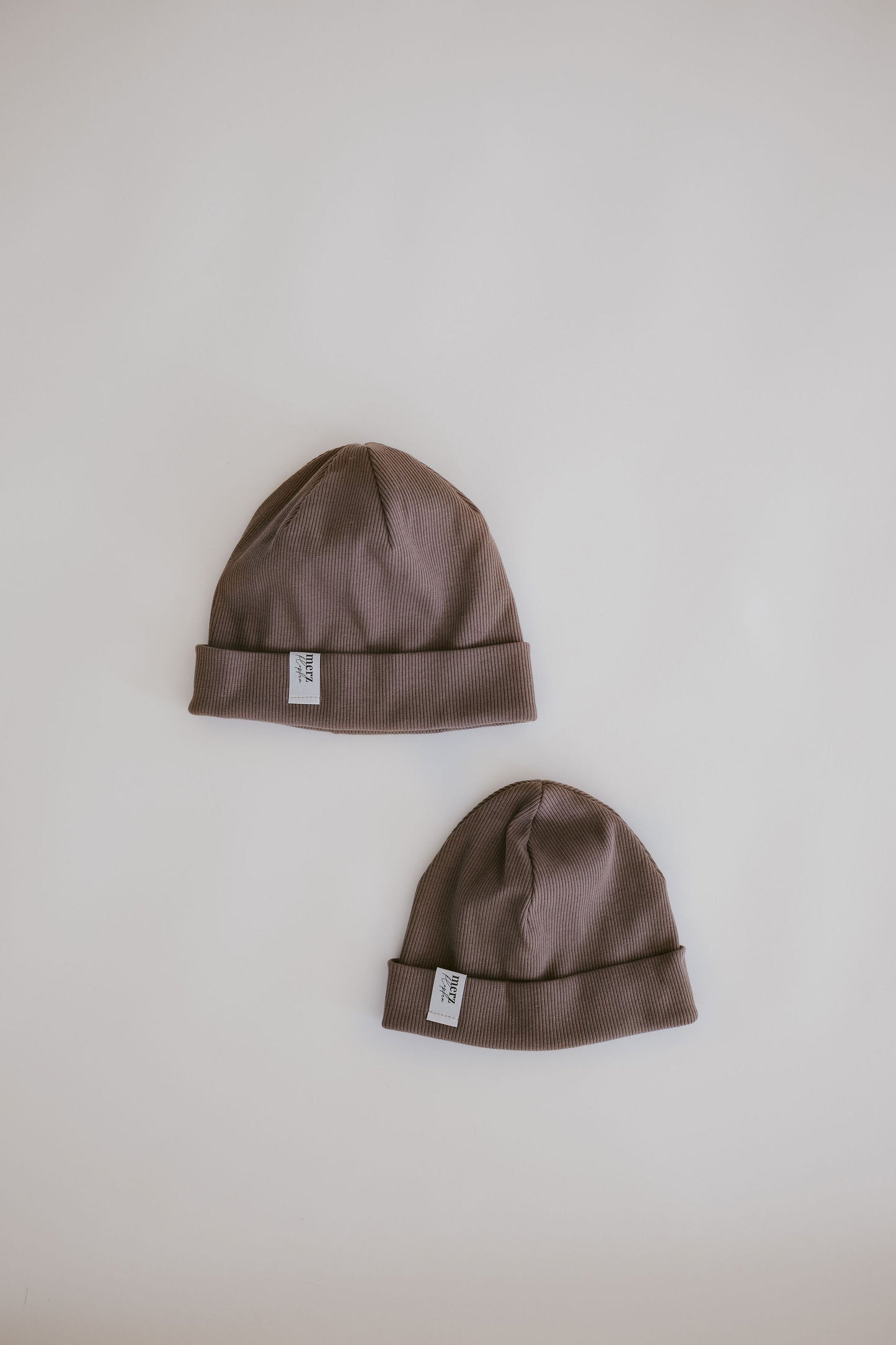 Mini-Me Set Taupe - Erwachsenen & Kinder Beanie