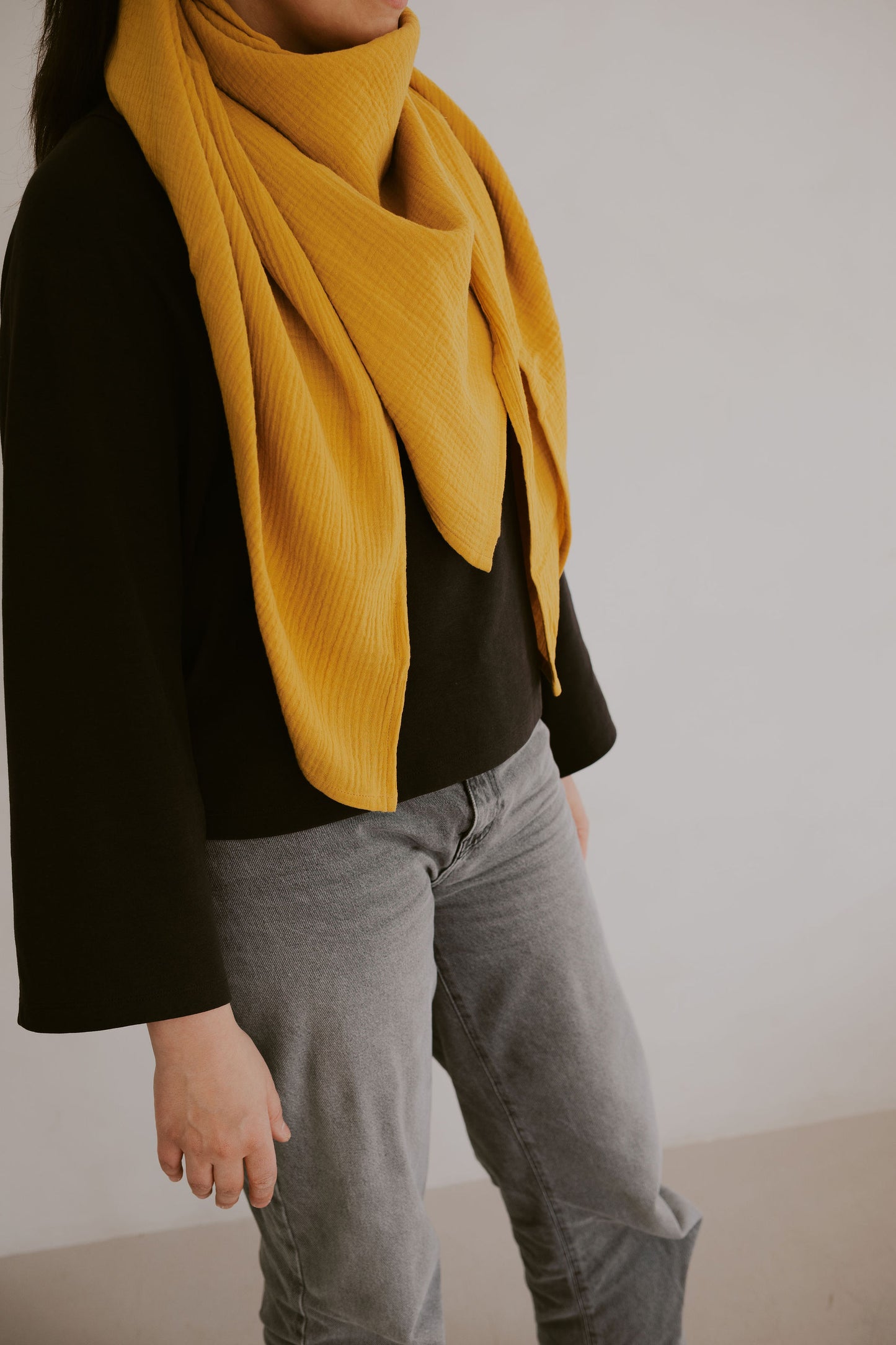 XL Musselintuch Ochre
