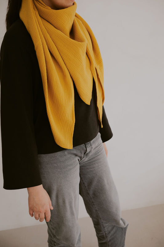 XL Musselintuch Ochre