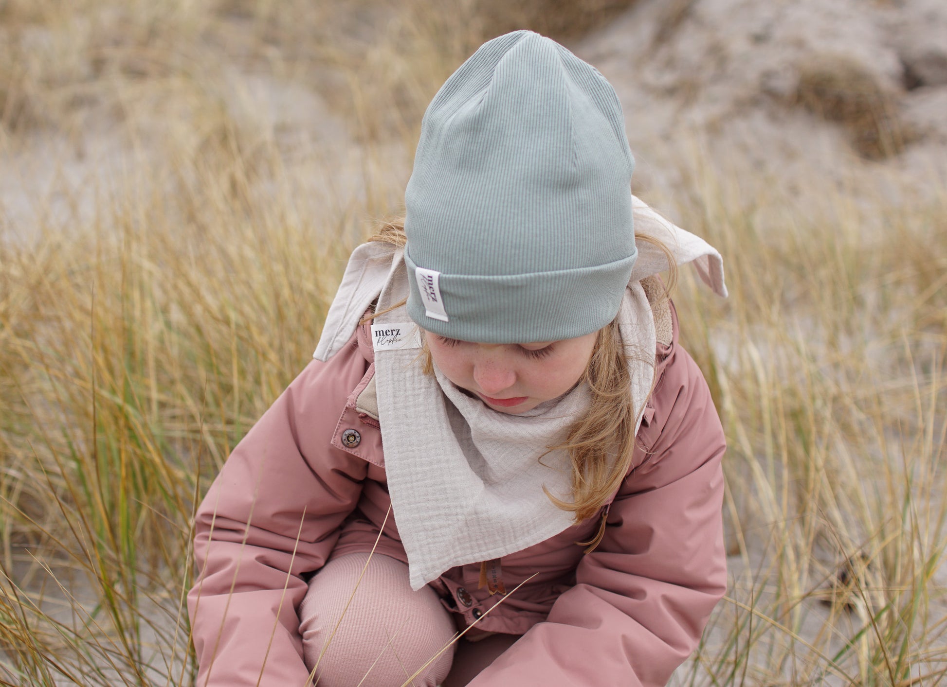 Kinder Musselintuch Light Sand aus 100% Baumwolle - handgefertigt und OEKO-TEX zertifiziert von merzklopfen
