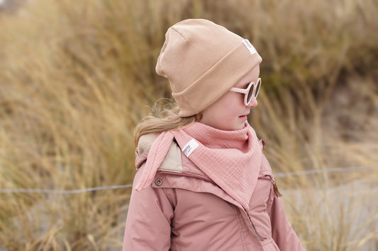 Kinder Musselintuch Peach aus 100% Baumwolle - handgefertigt und OEKO-TEX zertifiziert von merzklopfen
